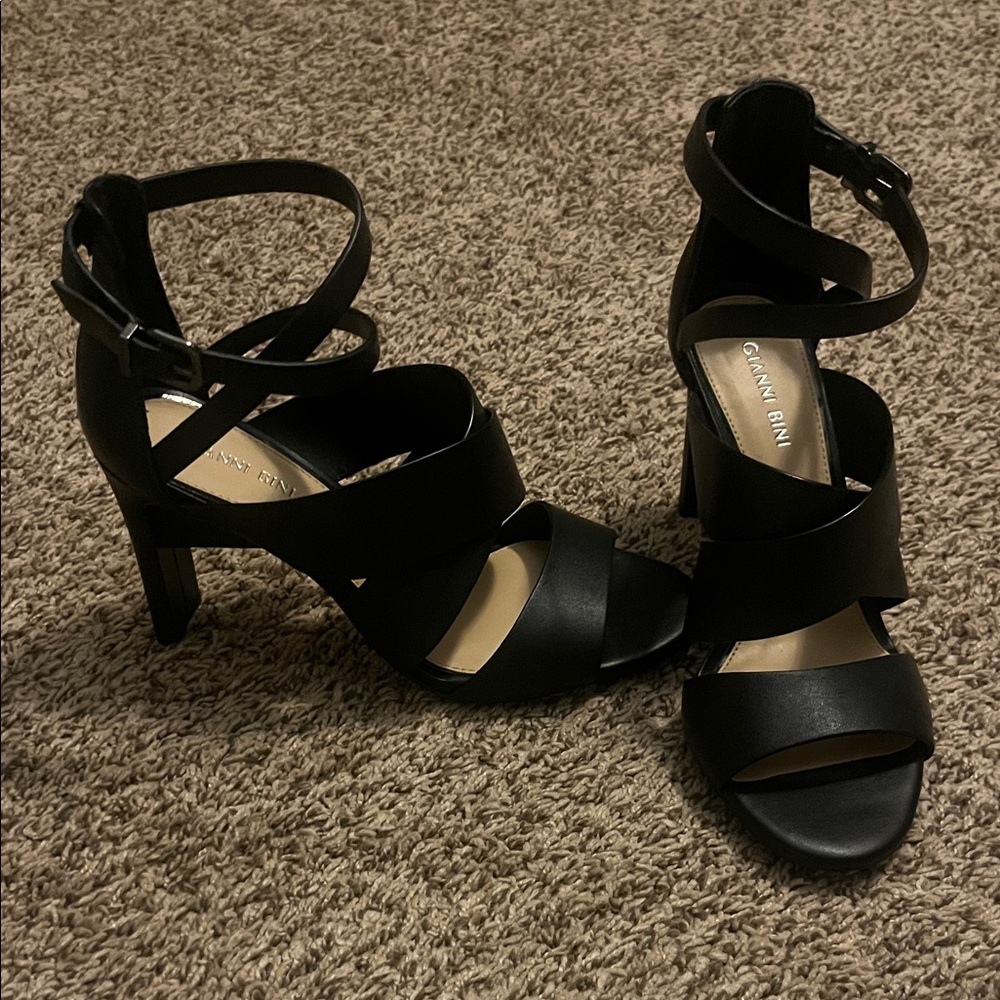 Black Strappy Heels
